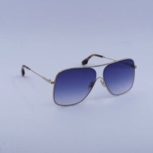 Victoria Beckham VB132S 706 Sunglasses Gold Aviator Frame, Teal Lenses